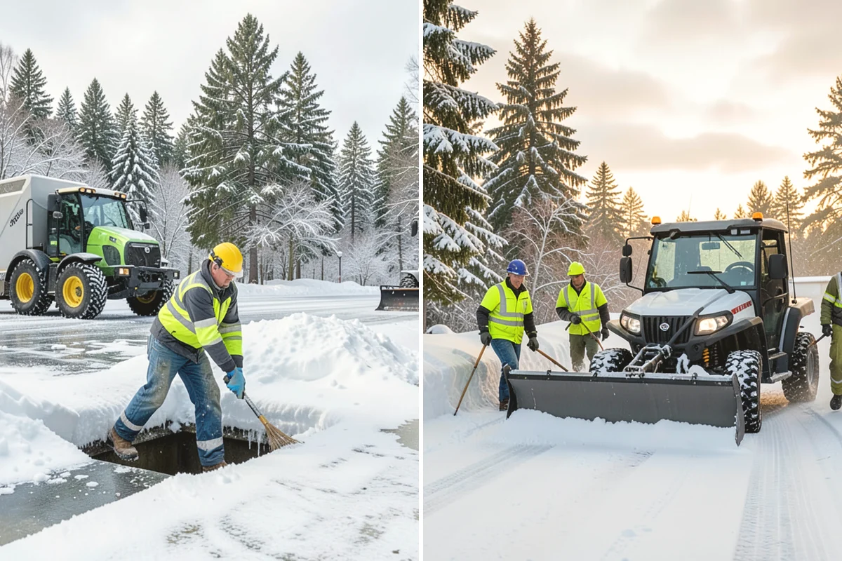 Snow Pile Management in Duvall, King County, WA - Monitor pile height and meltwater flow