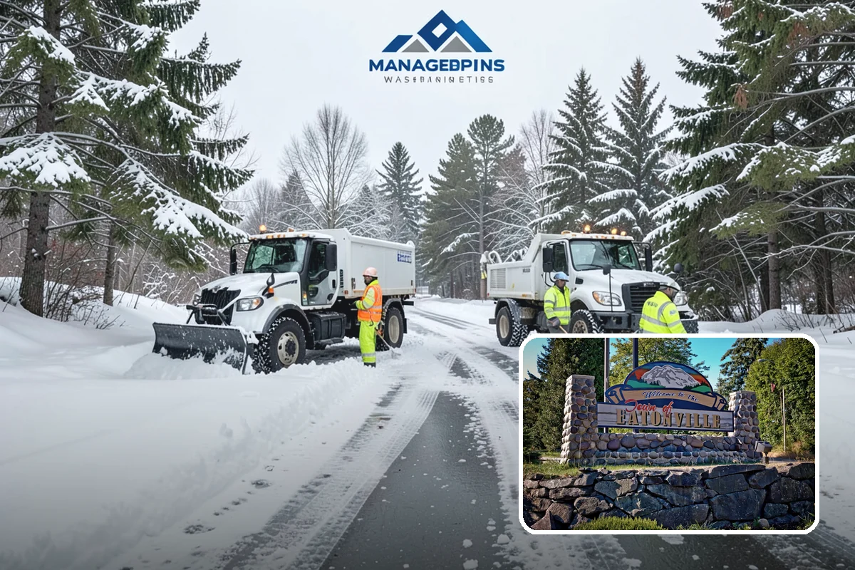 Snow Pile Management in Eatonville, Pierce County, WA - Keeps piles from blocking sightlines and access