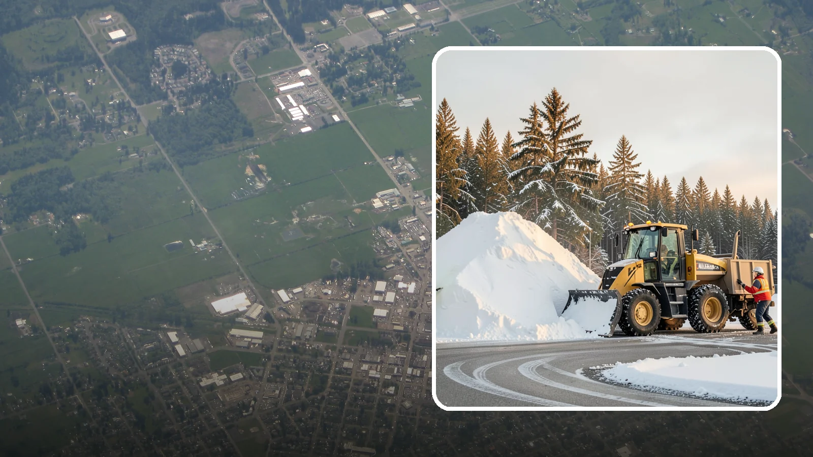 Snow Pile Management in Enumclaw, King County, WA - We manage existing snow piles over the season so they never become a hazard or an obstruction.