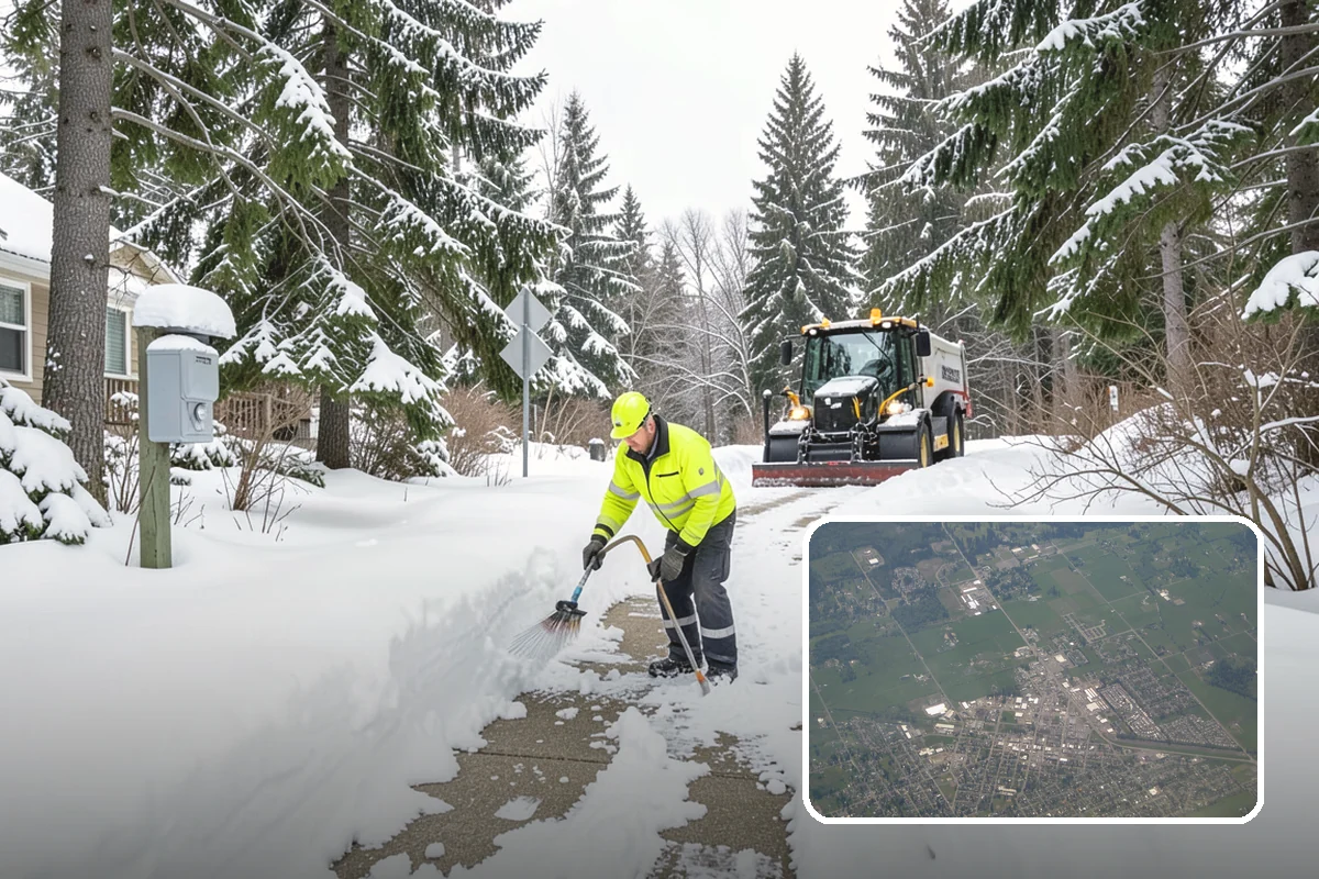 Snow Pile Management in Enumclaw, King County, WA - Keeps piles from blocking sightlines and access