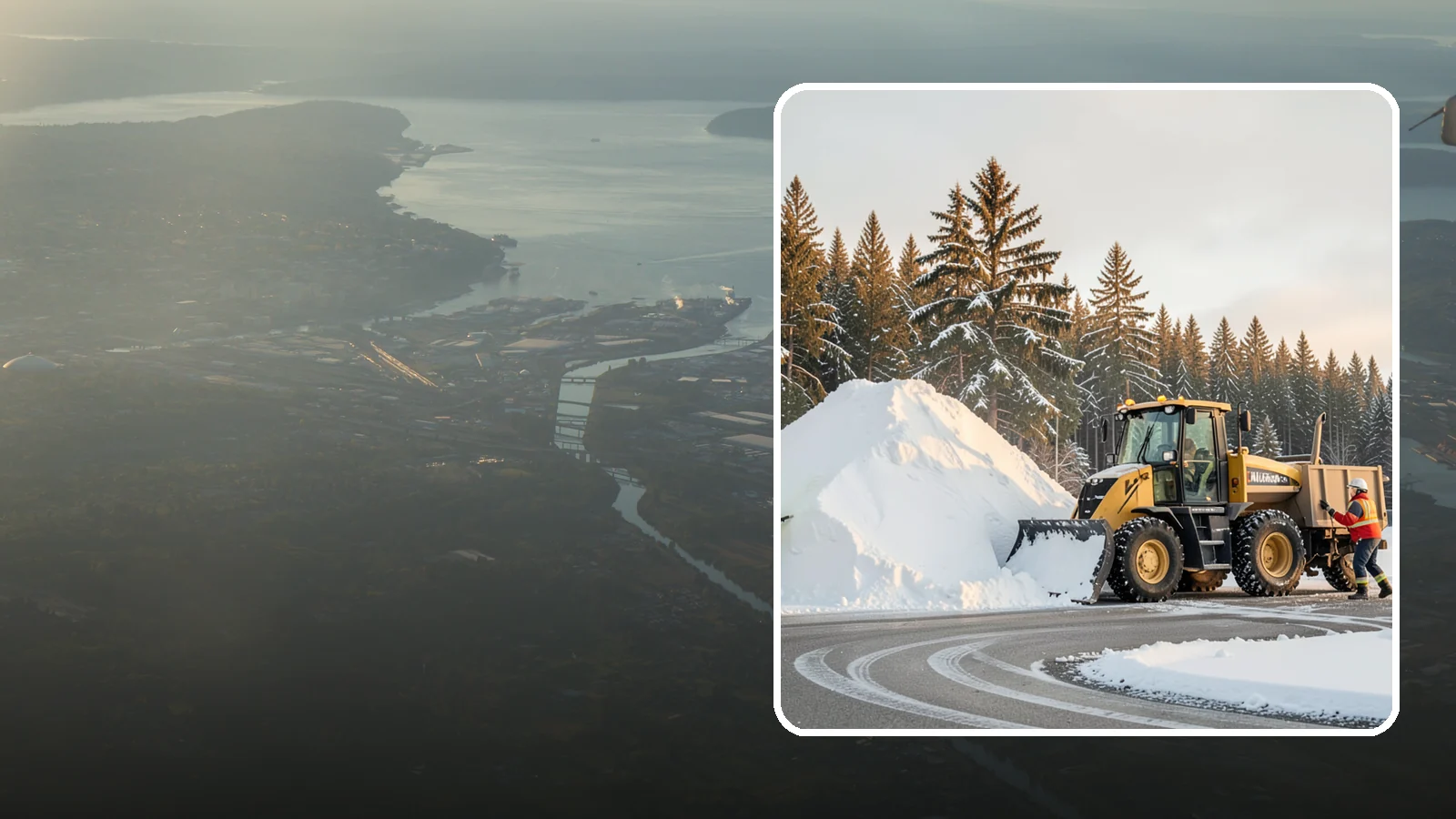 Snow Pile Management in Fife, Pierce County, WA - We manage existing snow piles over the season so they never become a hazard or an obstruction.