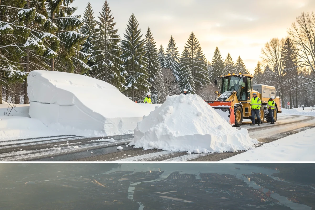 Snow Pile Management in Fife, Pierce County, WA - Snow pile management runs across the full winter as piles accumulate, shift, and eventually exceed a property's storage capacity.