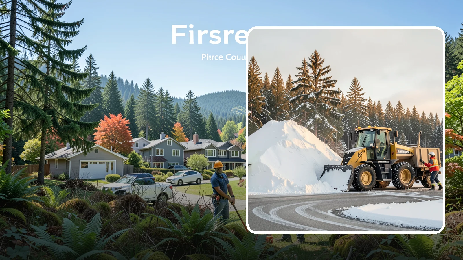 Snow Pile Management in Fircrest, Pierce County, WA - We manage existing snow piles over the season so they never become a hazard or an obstruction.