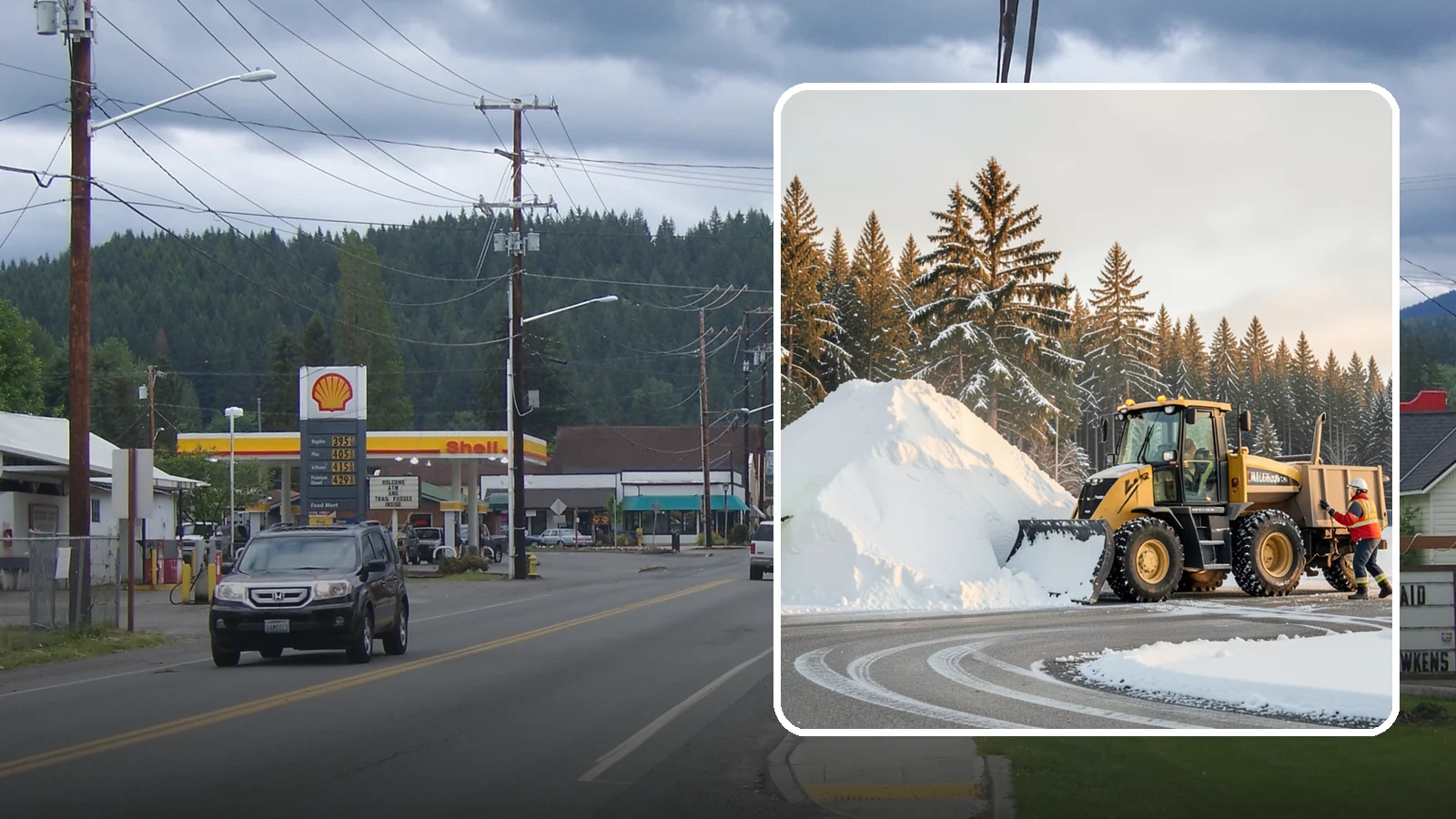 Snow Pile Management in Granite Falls, Snohomish County, WA - We manage existing snow piles over the season so they never become a hazard or an obstruction.