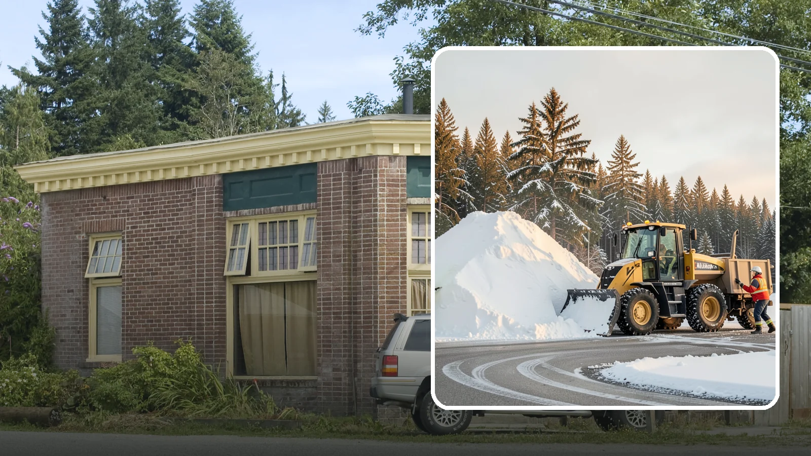 Snow Pile Management in Hamilton, Skagit County, WA - We manage existing snow piles over the season so they never become a hazard or an obstruction.