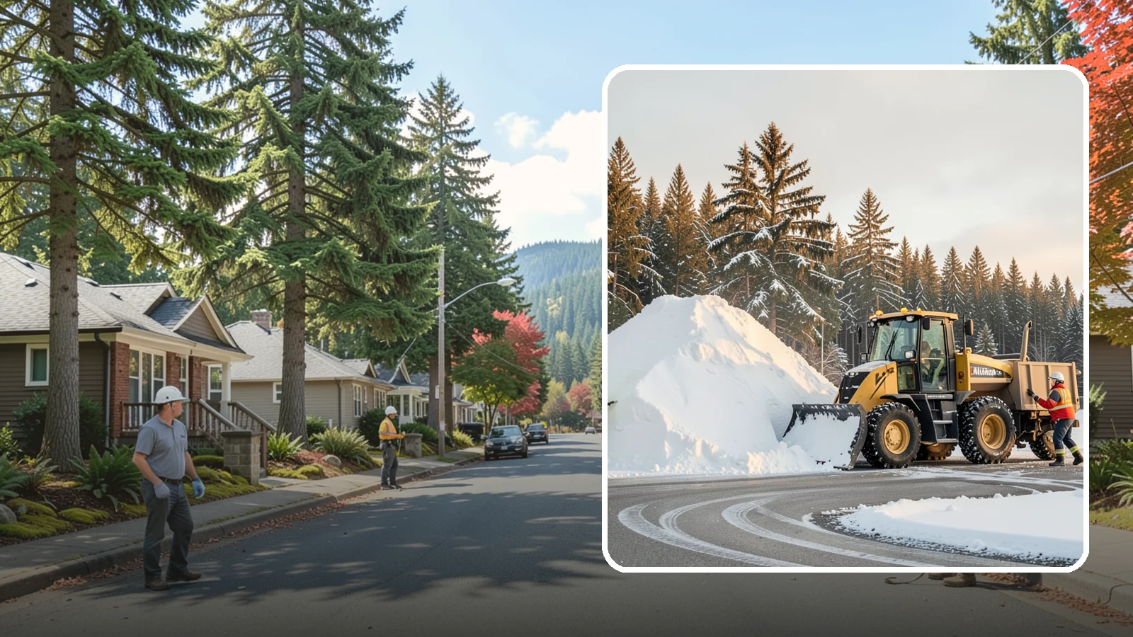 Snow Pile Management in Hunts Point, King County, WA - We manage existing snow piles over the season so they never become a hazard or an obstruction.