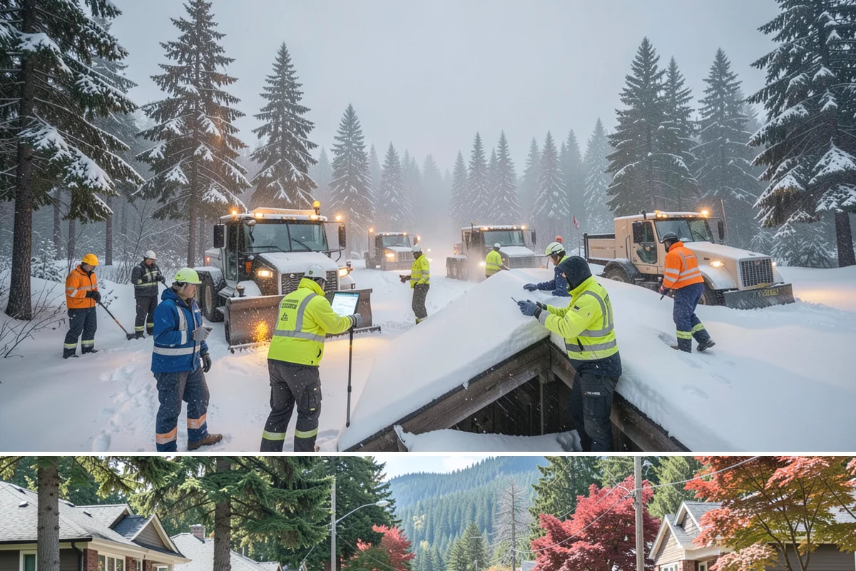 Snow Pile Management in Hunts Point, King County, WA - Snow pile management runs across the full winter as piles accumulate, shift, and eventually exceed a property's storage capacity.