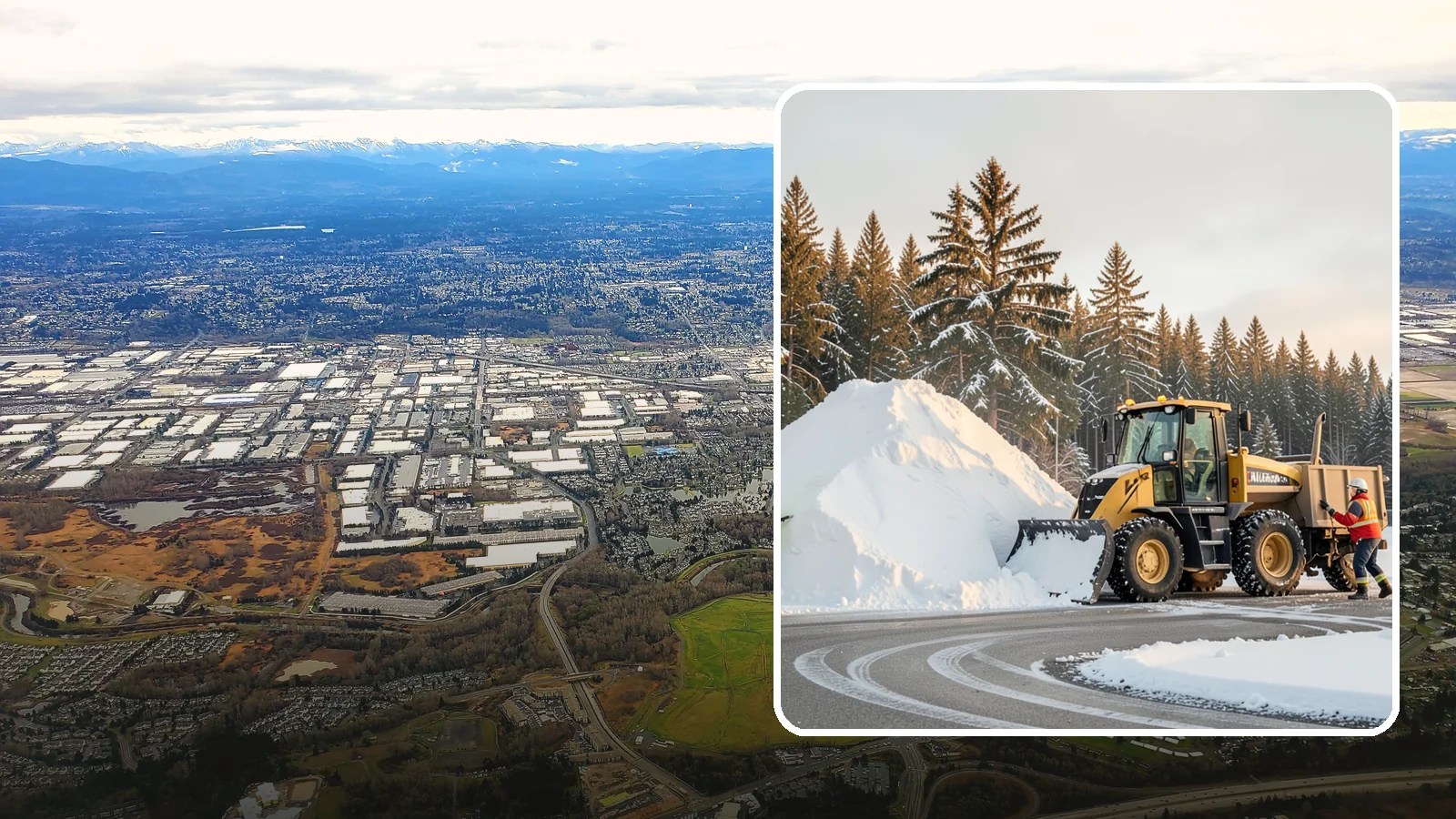 Snow Pile Management in Kent, King County, WA - We manage existing snow piles over the season so they never become a hazard or an obstruction.