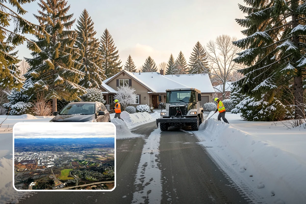 Snow Pile Management in Kent, King County, WA - Keeps piles from blocking sightlines and access