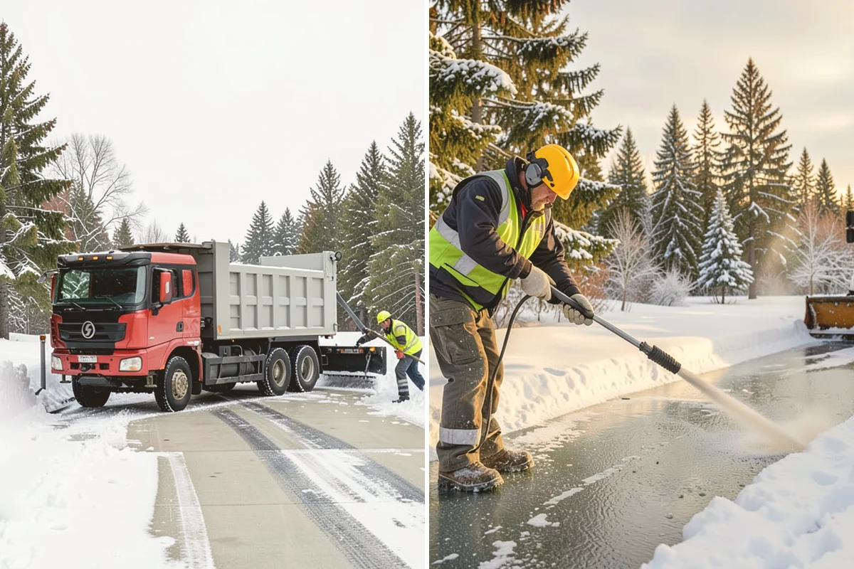 Snow Pile Management in Kent, King County, WA - Monitor pile height and meltwater flow