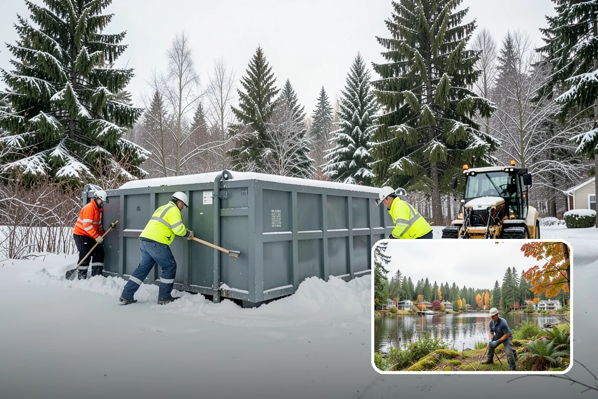 Snow Pile Management in La Conner, Skagit County, WA - Keeps piles from blocking sightlines and access
