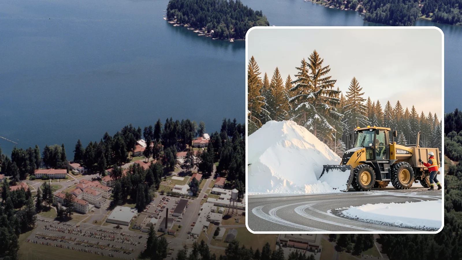 Snow Pile Management in Lakewood, Pierce County, WA - We manage existing snow piles over the season so they never become a hazard or an obstruction.