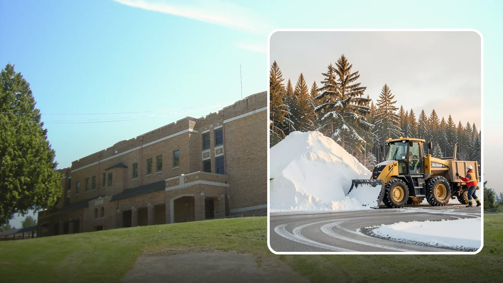 Snow Pile Management in Maple Valley, King County, WA - We manage existing snow piles over the season so they never become a hazard or an obstruction.
