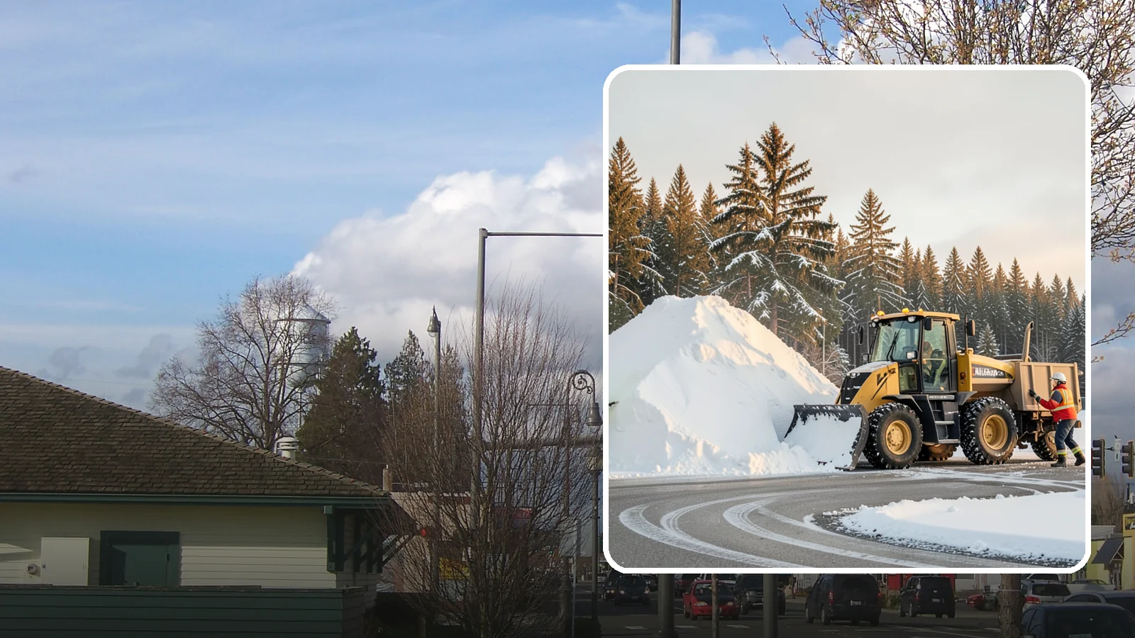 Snow Pile Management in Marysville, Snohomish County, WA - We manage existing snow piles over the season so they never become a hazard or an obstruction.