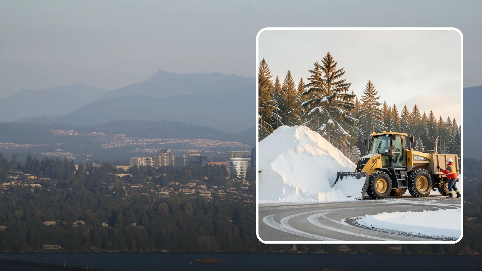 Snow Pile Management in Medina, King County, WA - We manage existing snow piles over the season so they never become a hazard or an obstruction.