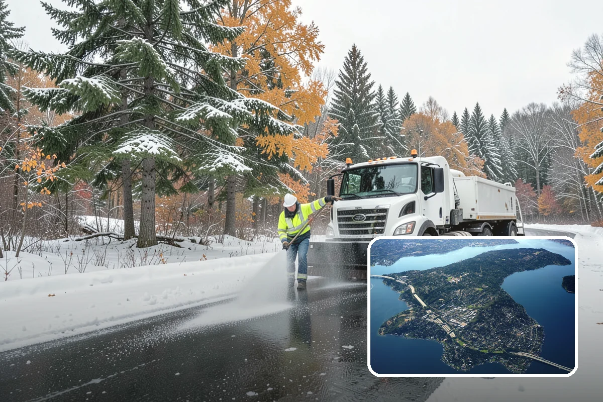 Snow Pile Management in Mercer Island, King County, WA - Keeps piles from blocking sightlines and access