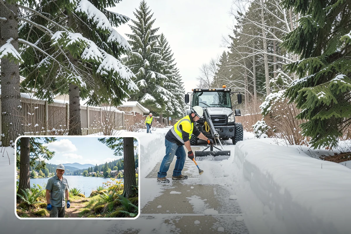 Snow Pile Management in Milton, King County, WA - Keeps piles from blocking sightlines and access