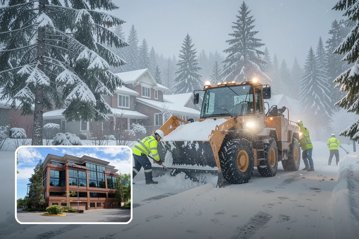 Snow Pile Management in Mountlake Terrace, Snohomish County, WA - Keeps piles from blocking sightlines and access