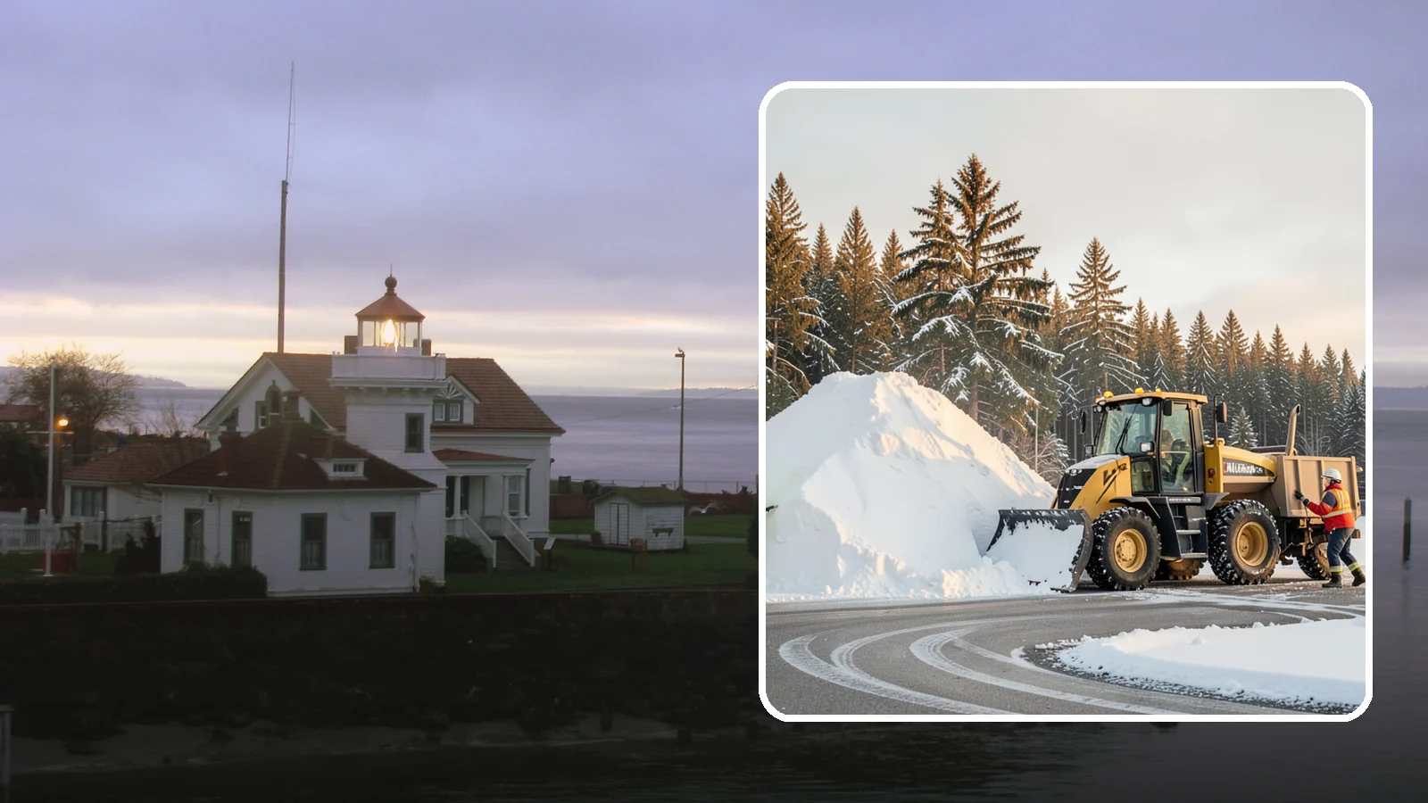 Snow Pile Management in Mukilteo, Snohomish County, WA - We manage existing snow piles over the season so they never become a hazard or an obstruction.