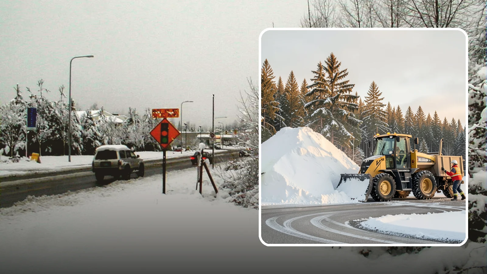 Snow Pile Management in Newcastle, King County, WA - We manage existing snow piles over the season so they never become a hazard or an obstruction.