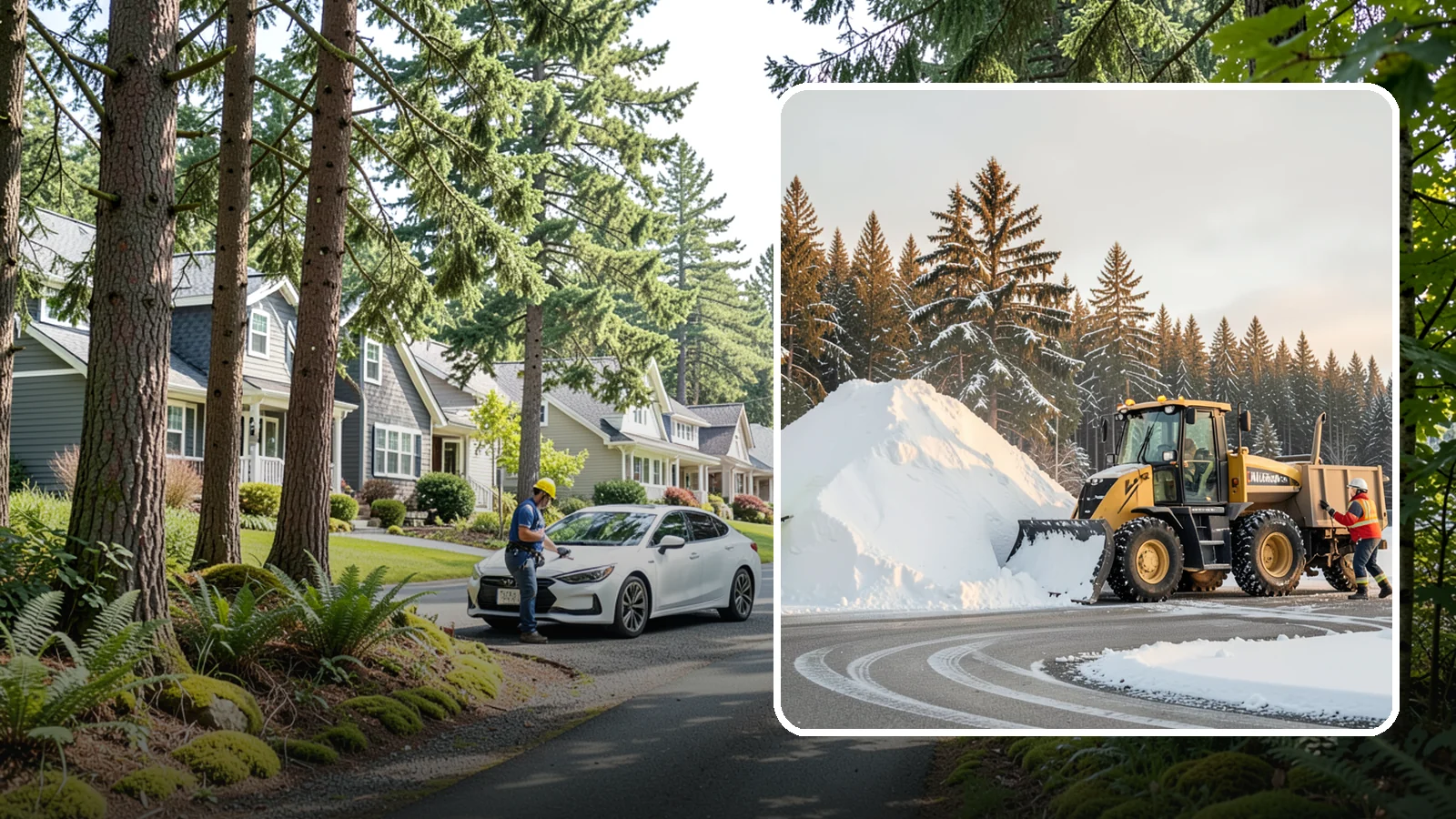 Snow Pile Management in Normandy Park, King County, WA - We manage existing snow piles over the season so they never become a hazard or an obstruction.