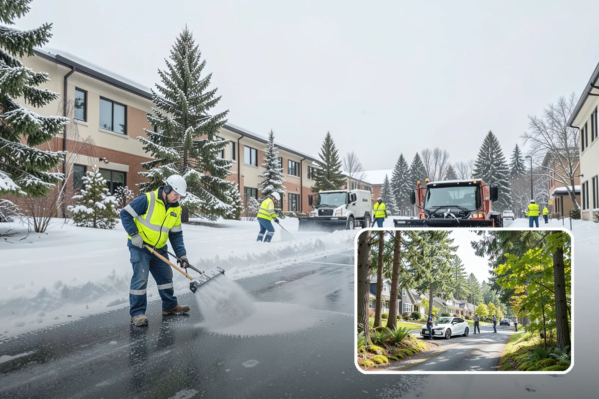 Snow Pile Management in Normandy Park, King County, WA - Keeps piles from blocking sightlines and access