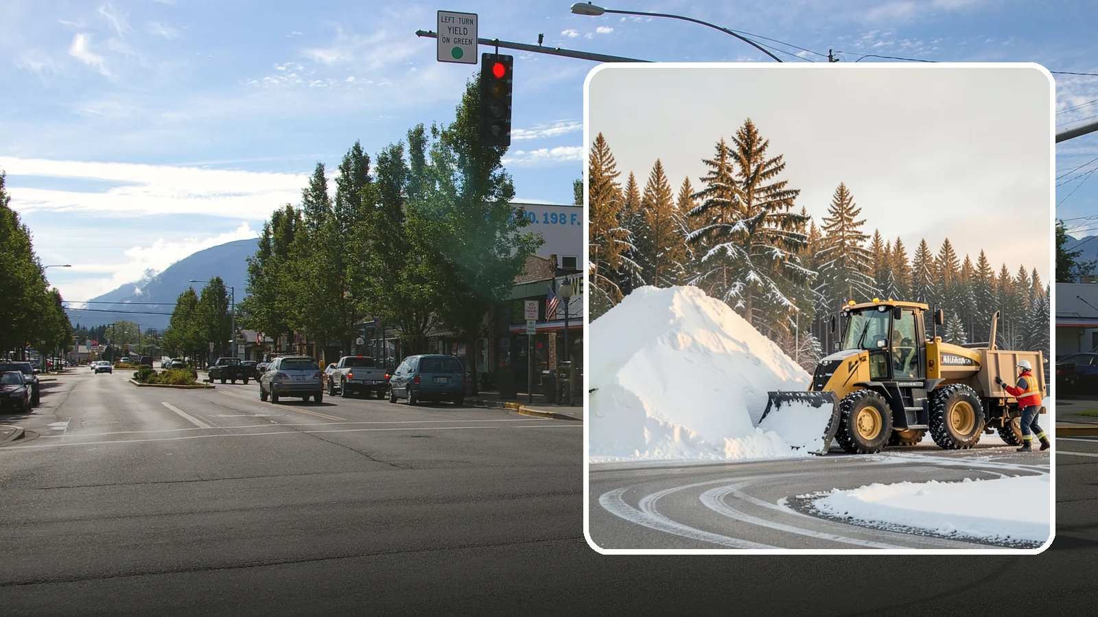Snow Pile Management in North Bend, King County, WA - We manage existing snow piles over the season so they never become a hazard or an obstruction.