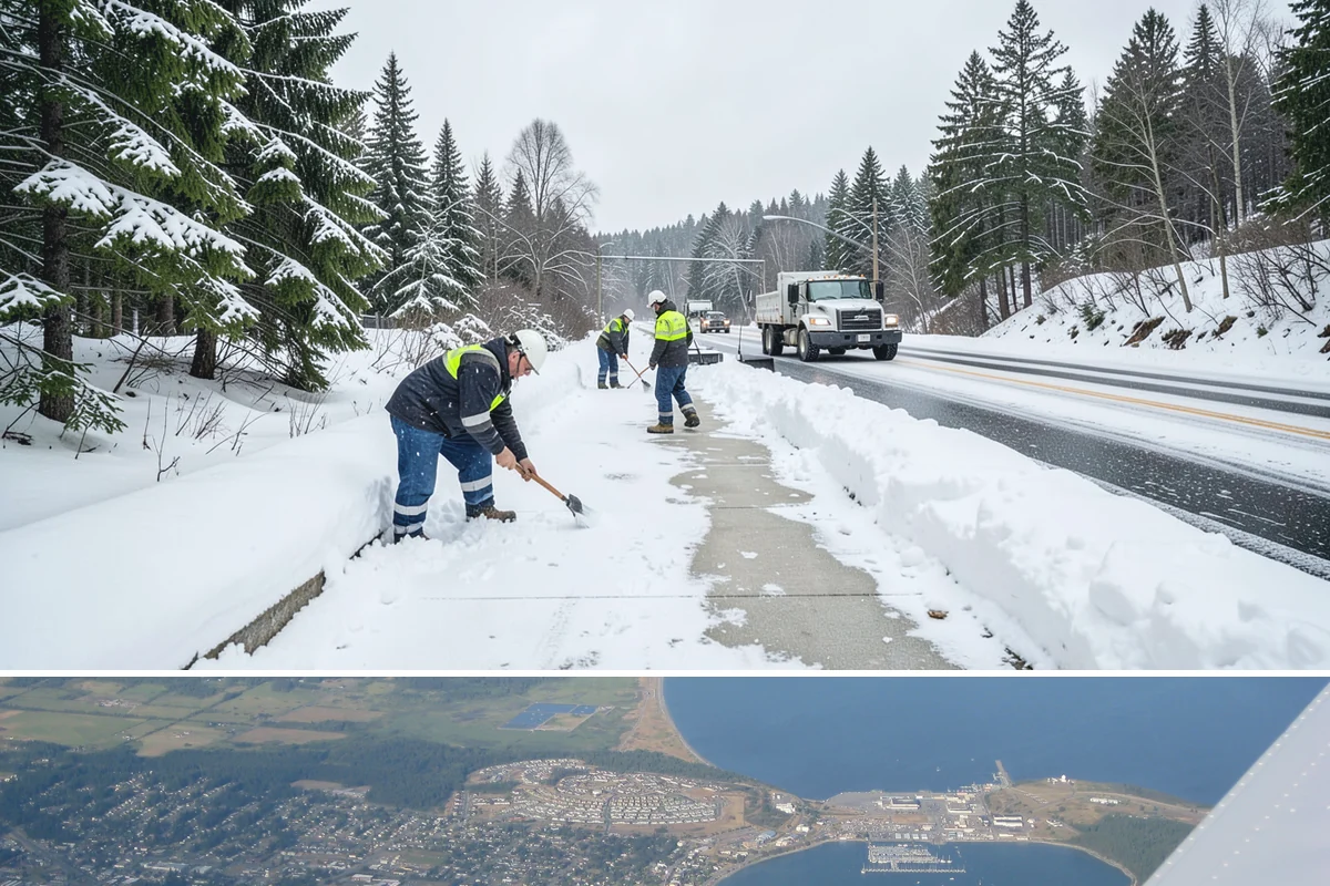 Snow Pile Management in Oak Harbor, Island County, WA - Snow pile management runs across the full winter as piles accumulate, shift, and eventually exceed a property's storage capacity.