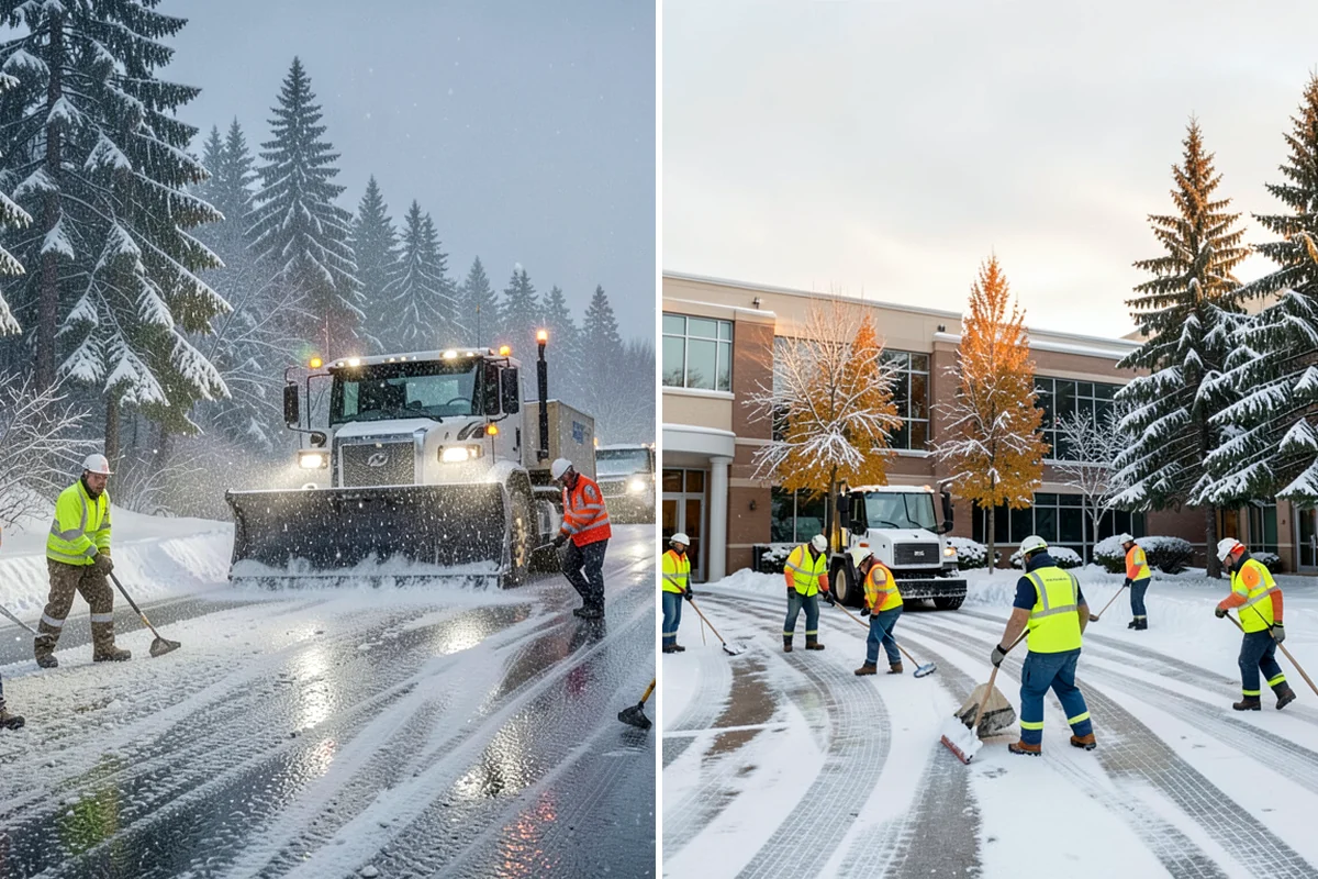 Snow Pile Management in Puyallup, Pierce County, WA - Monitor pile height and meltwater flow