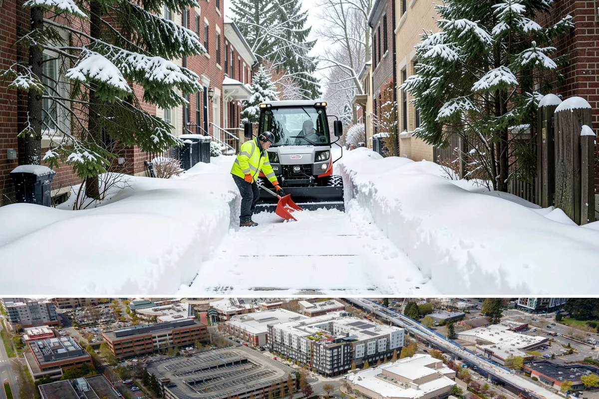 Snow Pile Management in Redmond, King County, WA - Snow pile management runs across the full winter as piles accumulate, shift, and eventually exceed a property's storage capacity.