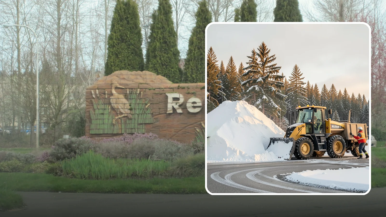 Snow Pile Management in Renton, King County, WA - We manage existing snow piles over the season so they never become a hazard or an obstruction.