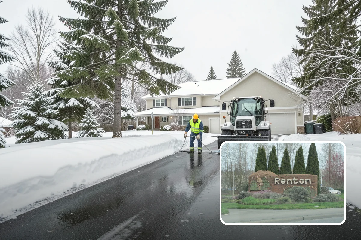 Snow Pile Management in Renton, King County, WA - Keeps piles from blocking sightlines and access