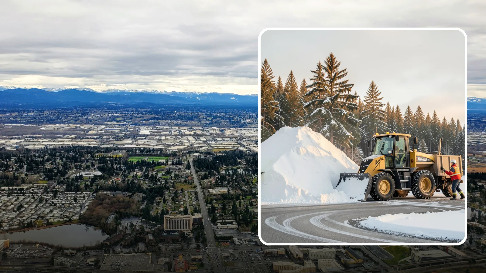 Snow Pile Management in SeaTac, King County, WA - We manage existing snow piles over the season so they never become a hazard or an obstruction.