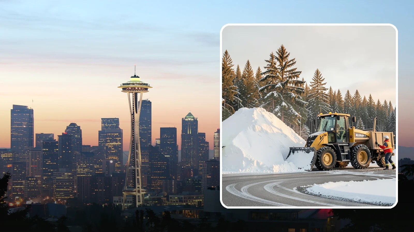 Snow Pile Management in Seattle, King County, WA - We manage existing snow piles over the season so they never become a hazard or an obstruction.