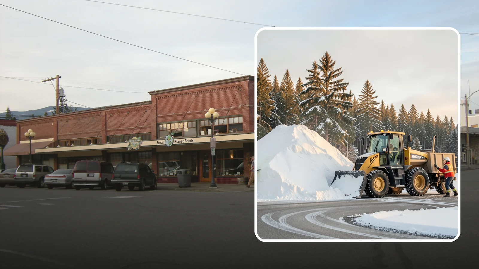 Snow Pile Management in Sedro-Woolley, Skagit County, WA - We manage existing snow piles over the season so they never become a hazard or an obstruction.