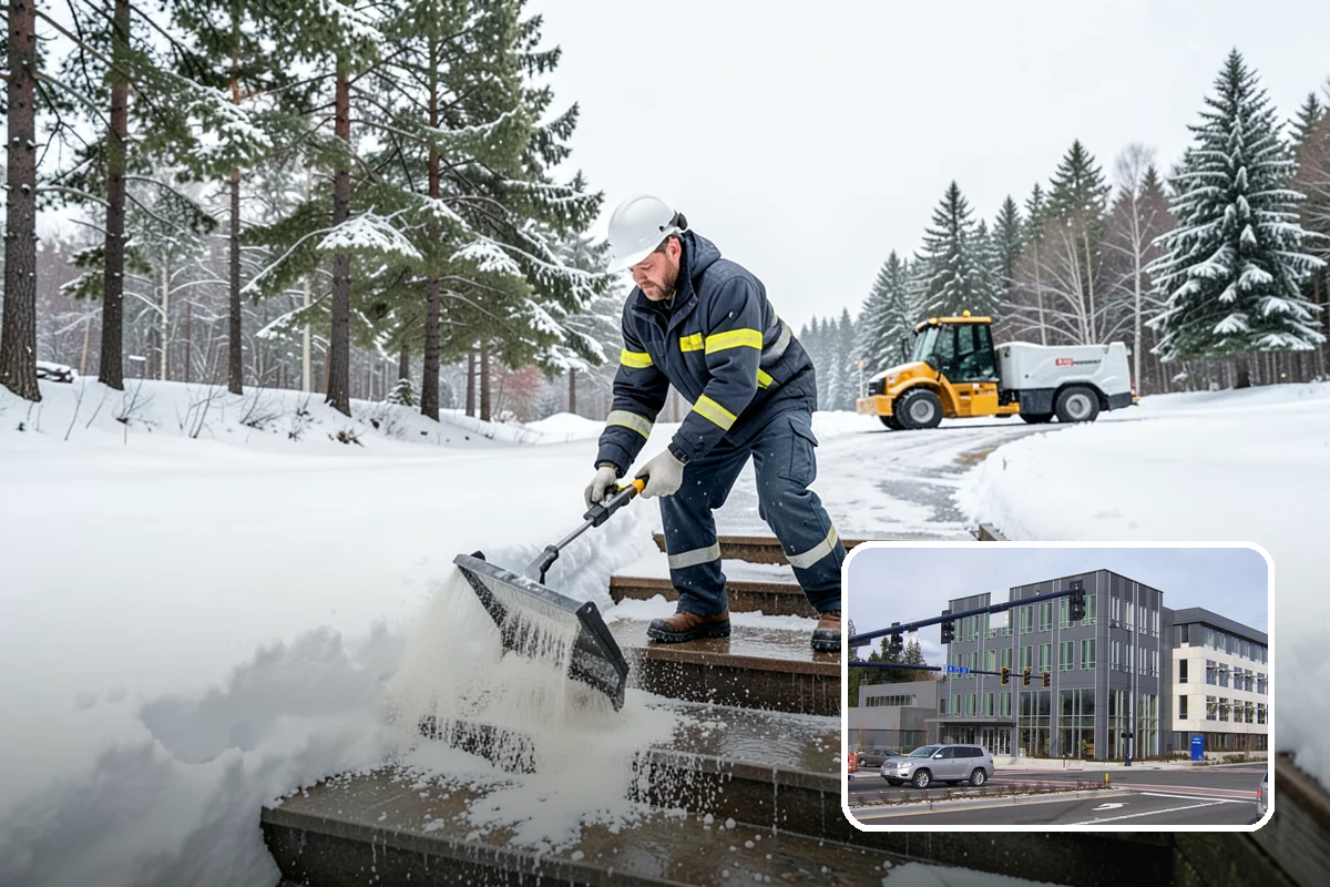 Snow Pile Management in Shoreline, King County, WA - Keeps piles from blocking sightlines and access