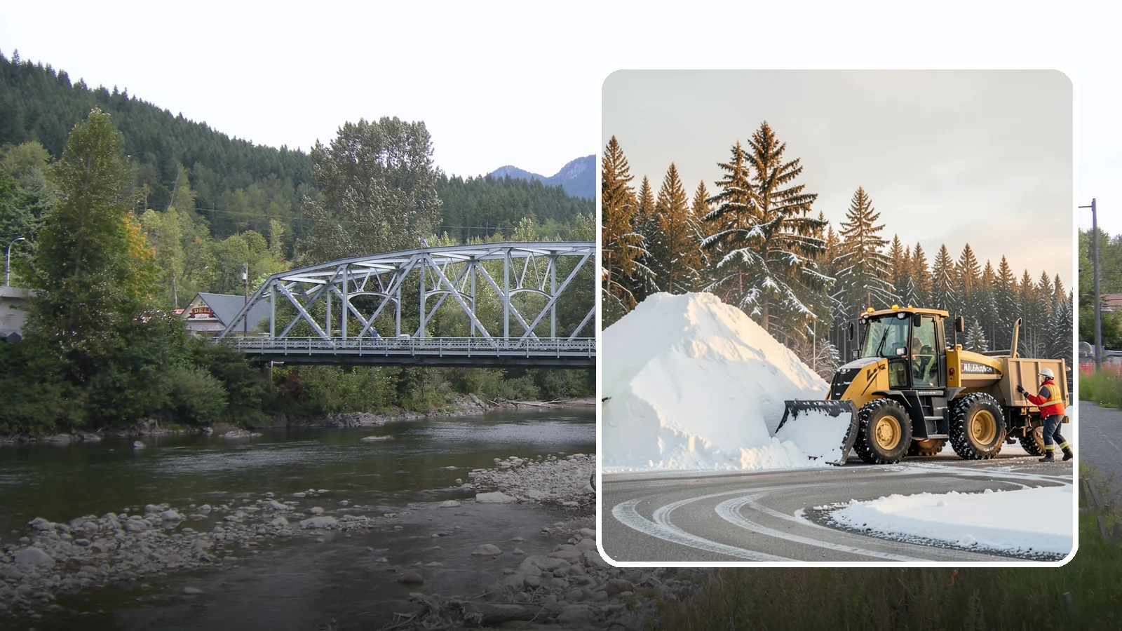 Snow Pile Management in Skykomish, King County, WA - We manage existing snow piles over the season so they never become a hazard or an obstruction.