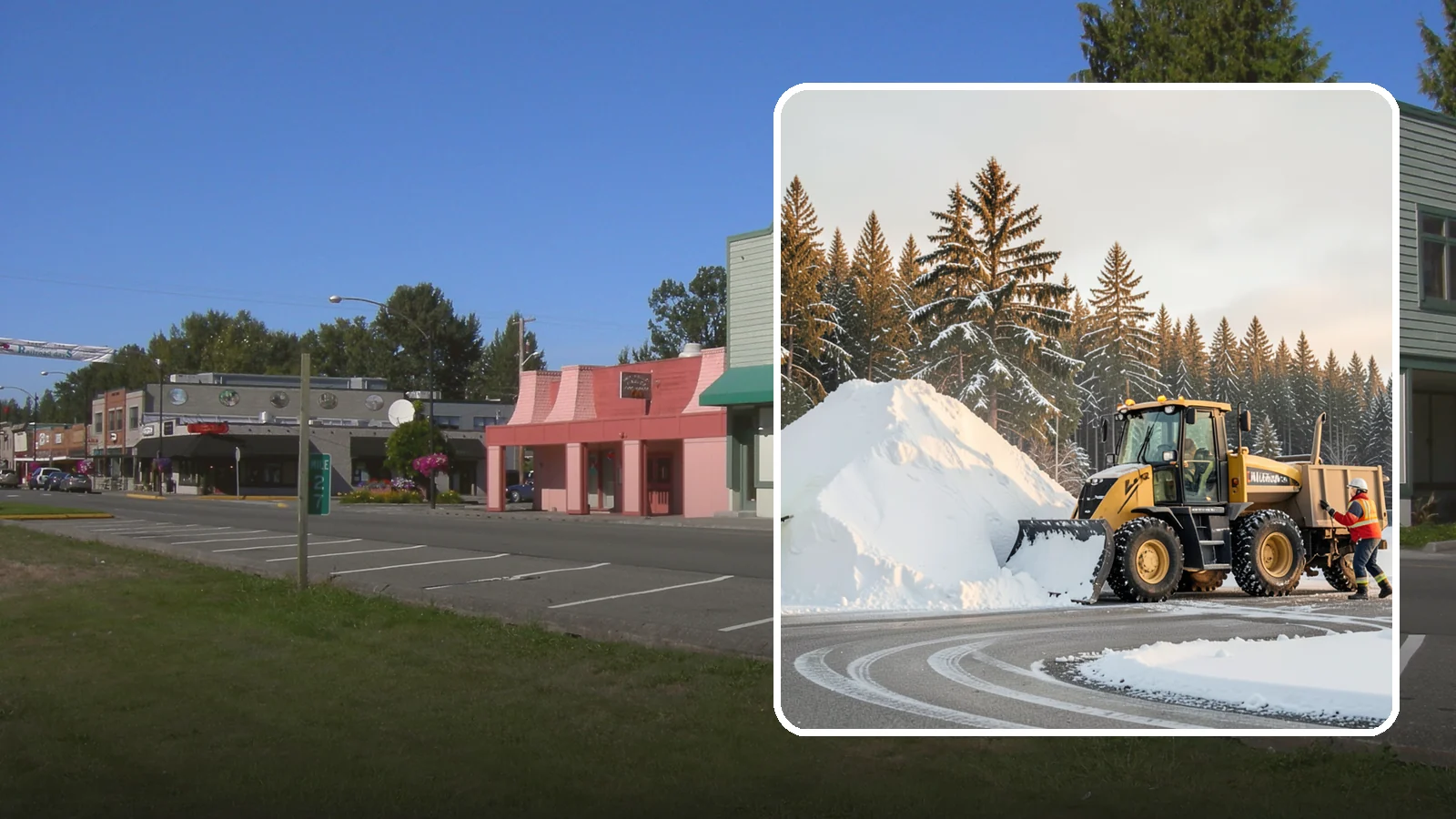 Snow Pile Management in Snoqualmie, King County, WA - We manage existing snow piles over the season so they never become a hazard or an obstruction.
