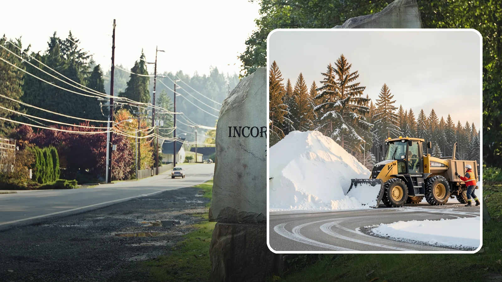 Snow Pile Management in Wilkeson, Pierce County, WA - We manage existing snow piles over the season so they never become a hazard or an obstruction.