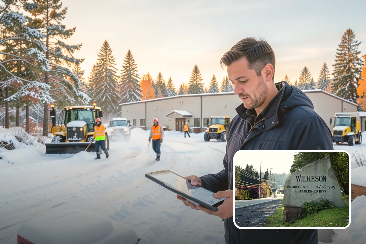 Snow Pile Management in Wilkeson, Pierce County, WA - Keeps piles from blocking sightlines and access