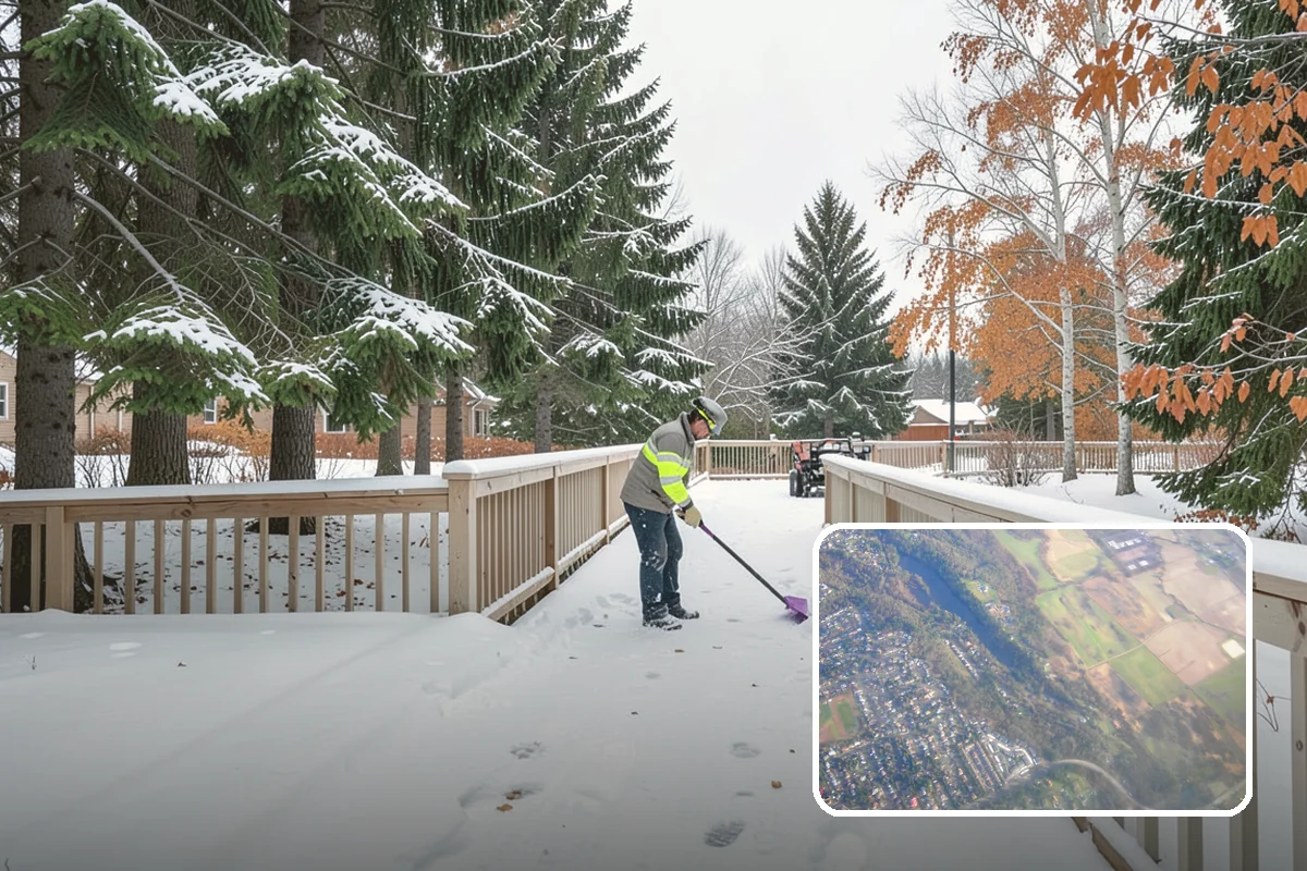 Snow Plowing in Algona, King County, WA - Rapid clearing of large paved areas