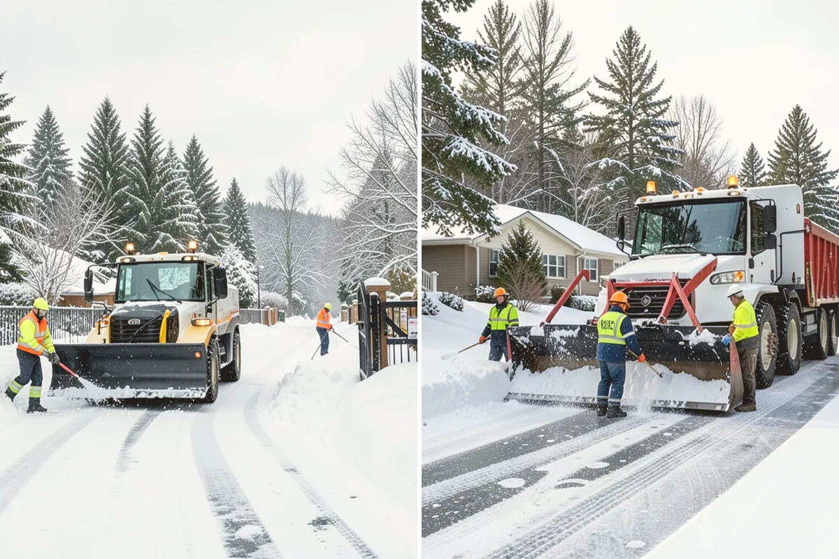 Snow Plowing in Algona, King County, WA - Review the property and mark snow storage areas