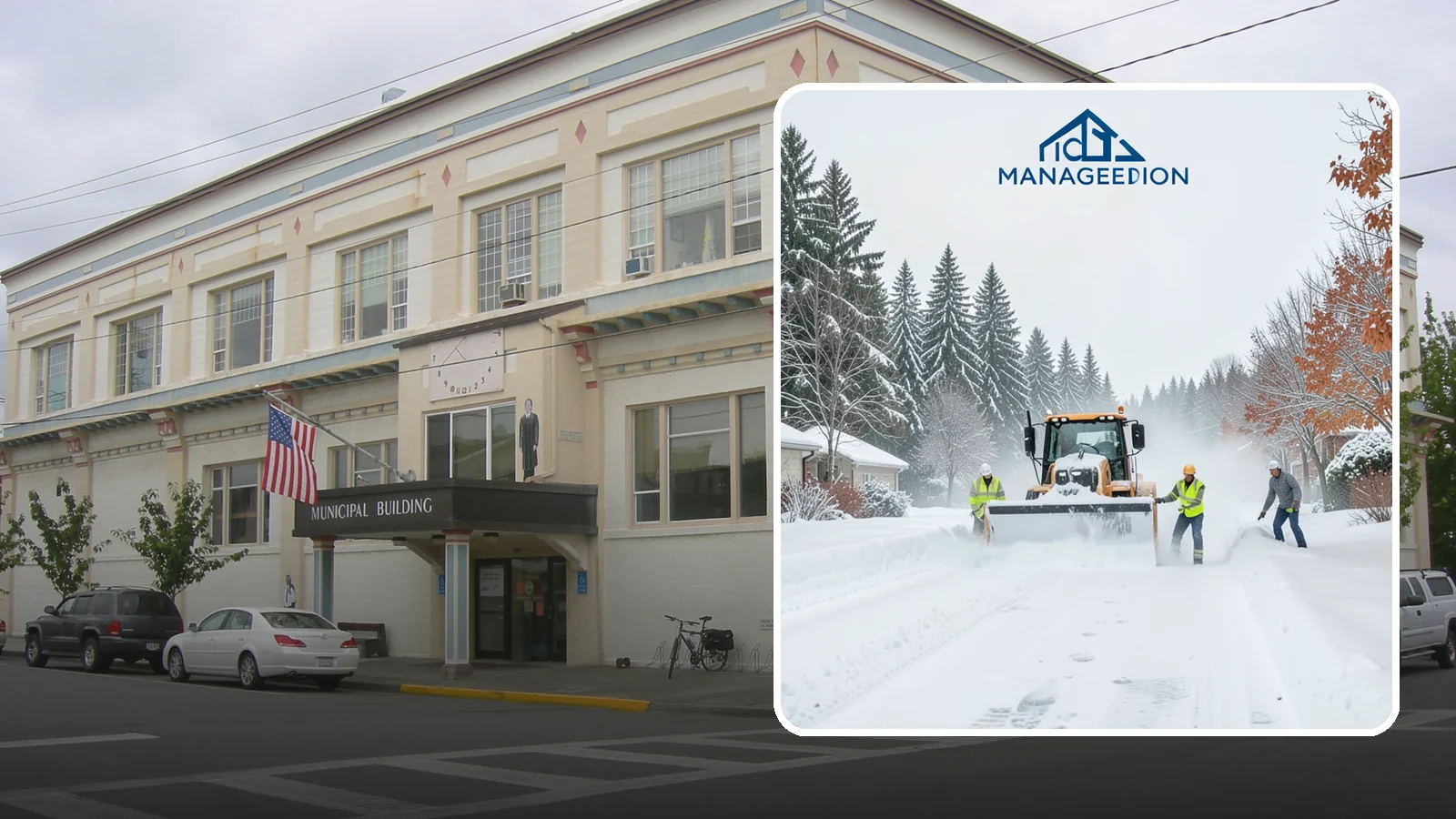 Snow Plowing in Anacortes, Skagit County, WA - Our truck-mounted snow plowing quickly clears driveways, lots, and access roads across Western Washington.