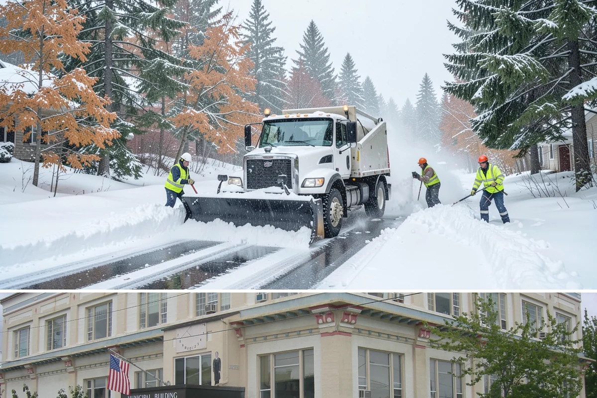 Snow Plowing in Anacortes, Skagit County, WA - Plowing runs from the first accumulating snow, typically late November, through the end of the season in February or March.