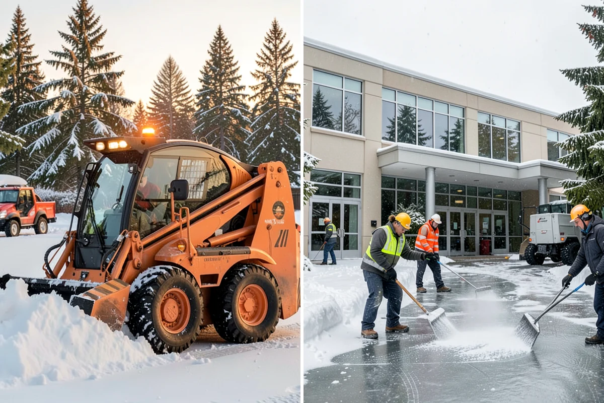 Snow Plowing in Arlington, Snohomish County, WA - Review the property and mark snow storage areas