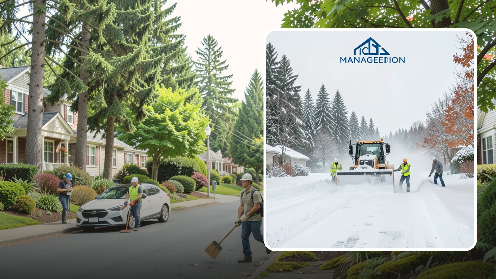 Snow Plowing in Beaux Arts Village, King County, WA - Our truck-mounted snow plowing quickly clears driveways, lots, and access roads across Western Washington.