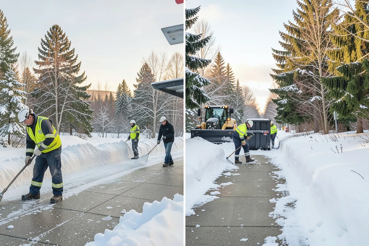 Snow Plowing in Beaux Arts Village, King County, WA - Review the property and mark snow storage areas