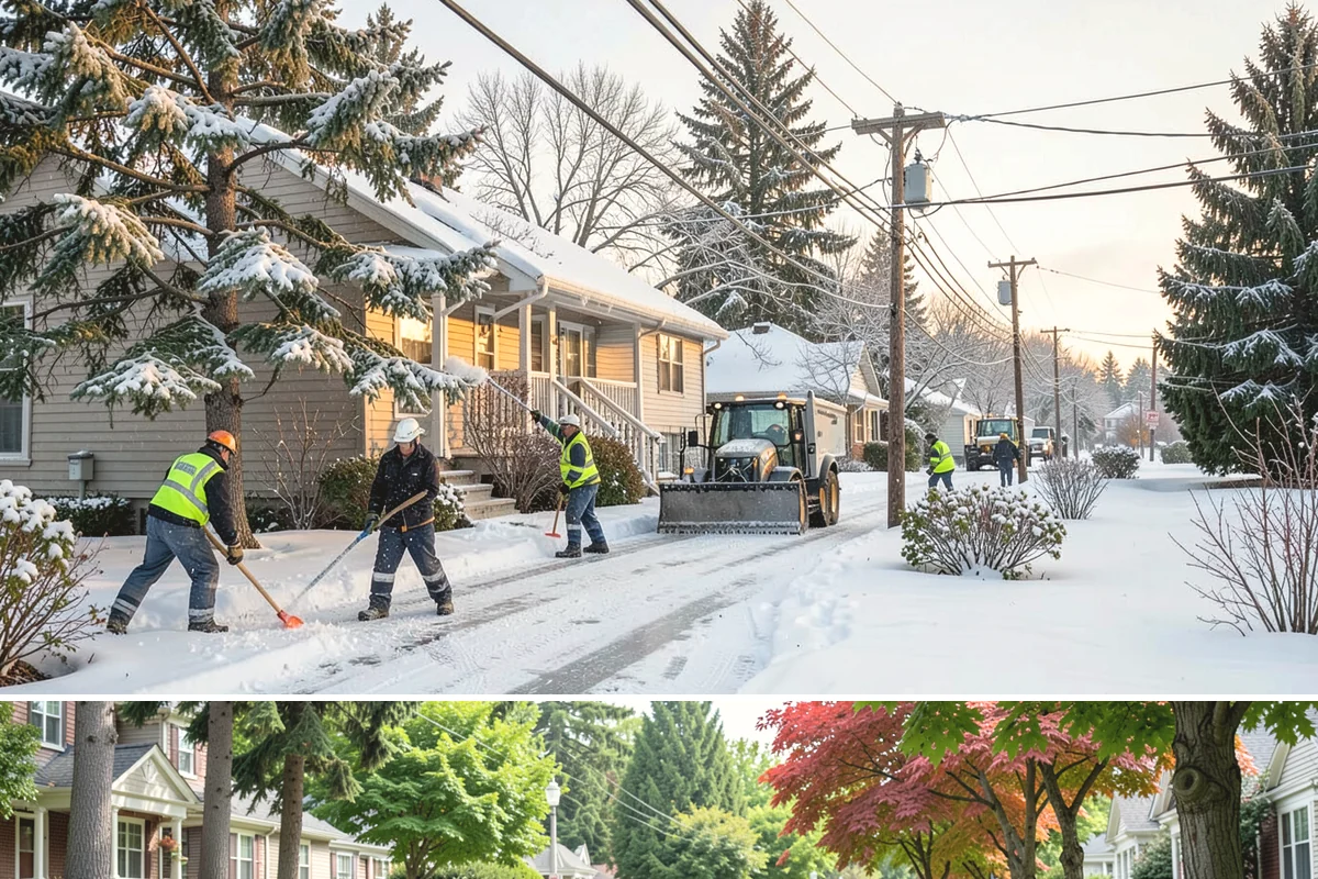 Snow Plowing in Beaux Arts Village, King County, WA - Plowing runs from the first accumulating snow, typically late November, through the end of the season in February or March.