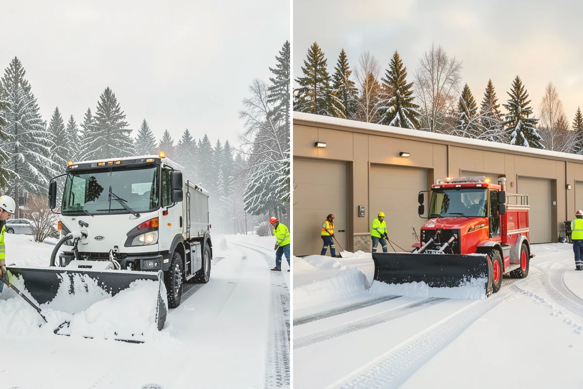 Snow Plowing in Bellevue, King County, WA - Review the property and mark snow storage areas