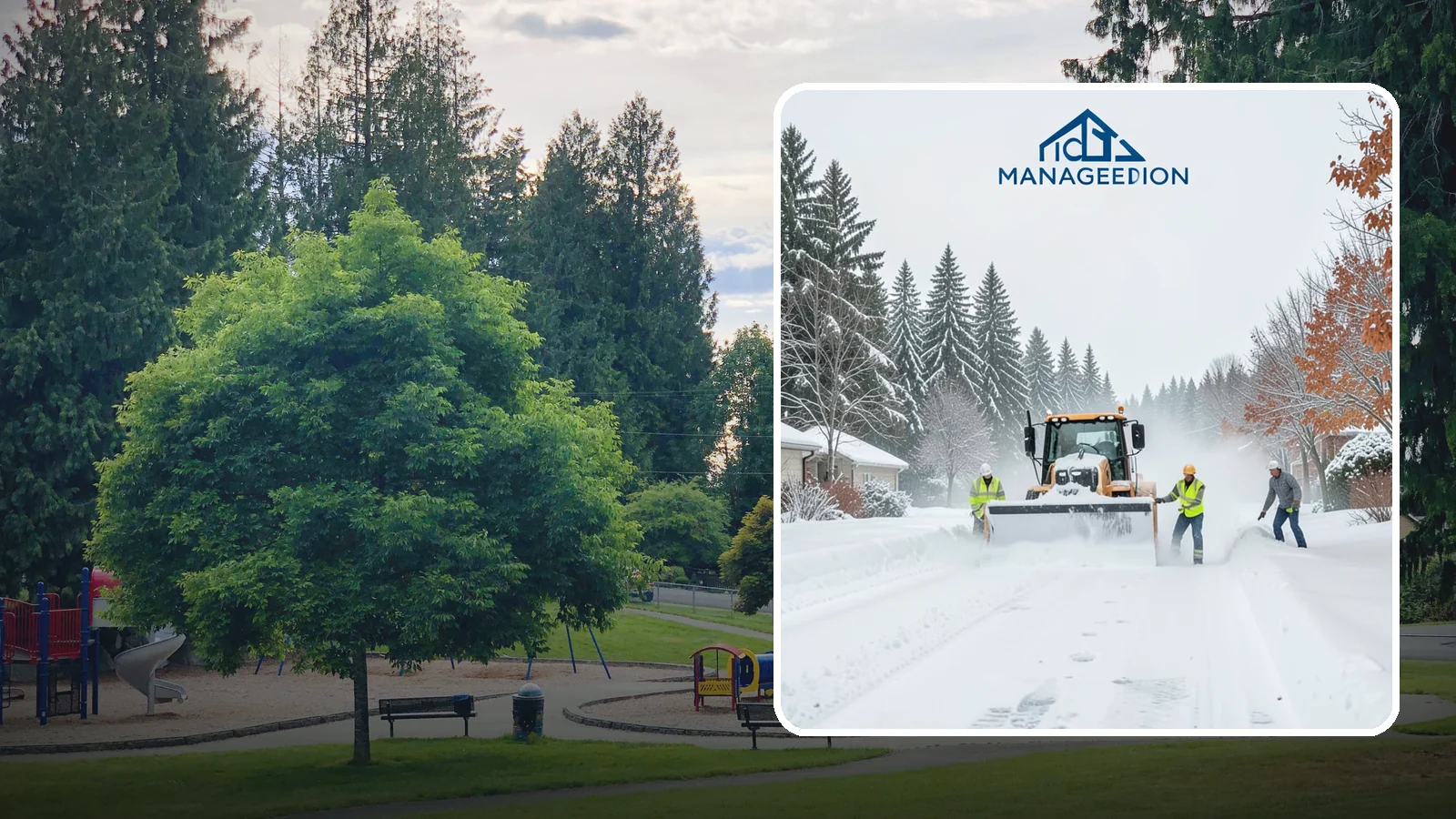 Snow Plowing in Bonney Lake, Pierce County, WA - Our truck-mounted snow plowing quickly clears driveways, lots, and access roads across Western Washington.